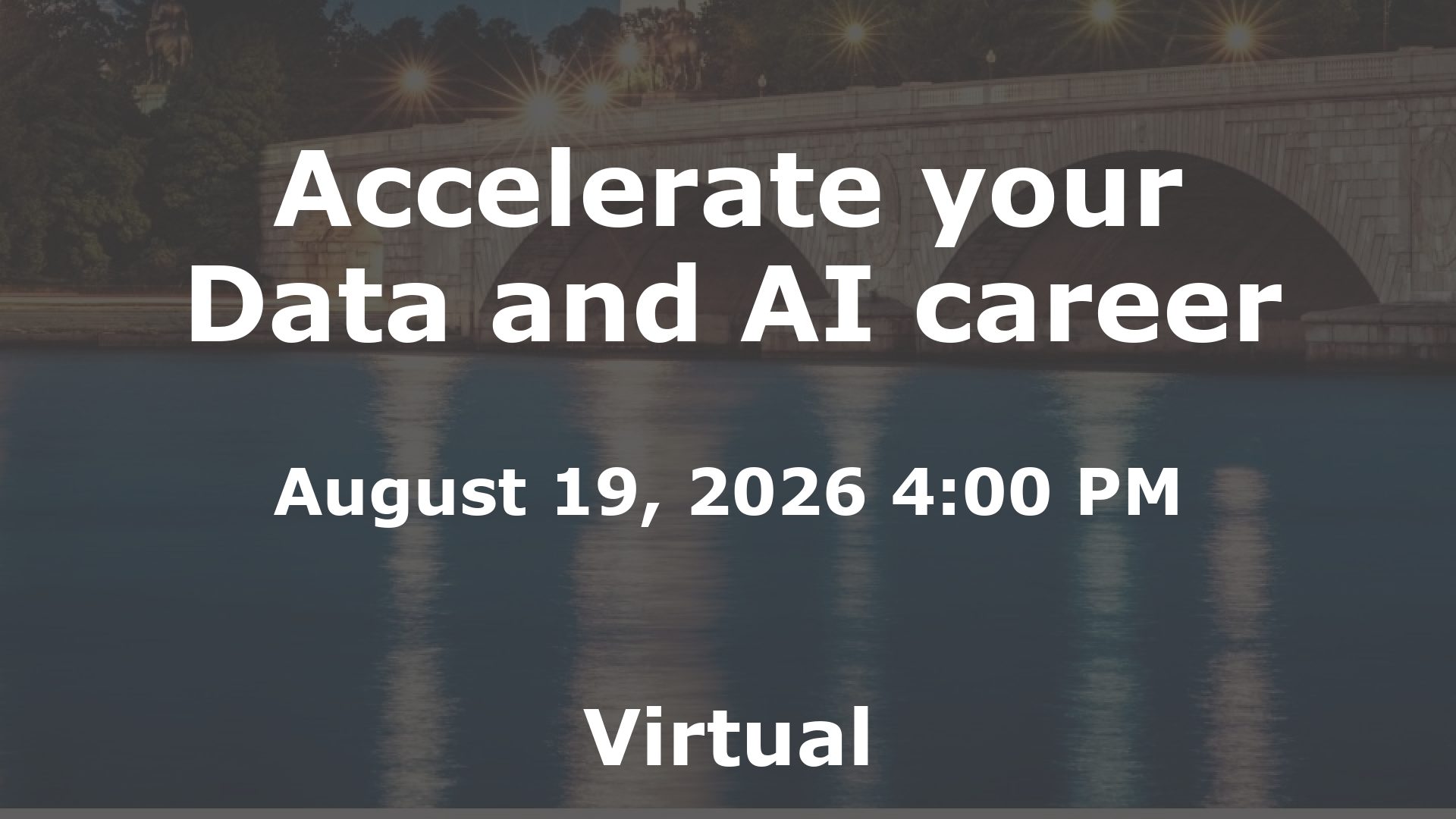 Accelerate your Data and AI career event image